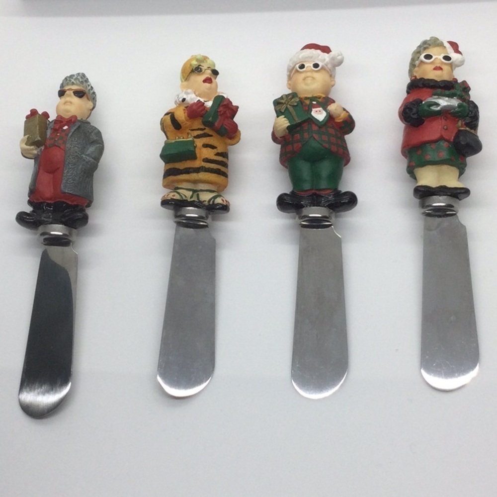 Home 4 Piece Hand Painted Resin Handles with Stainless Knives. #41
